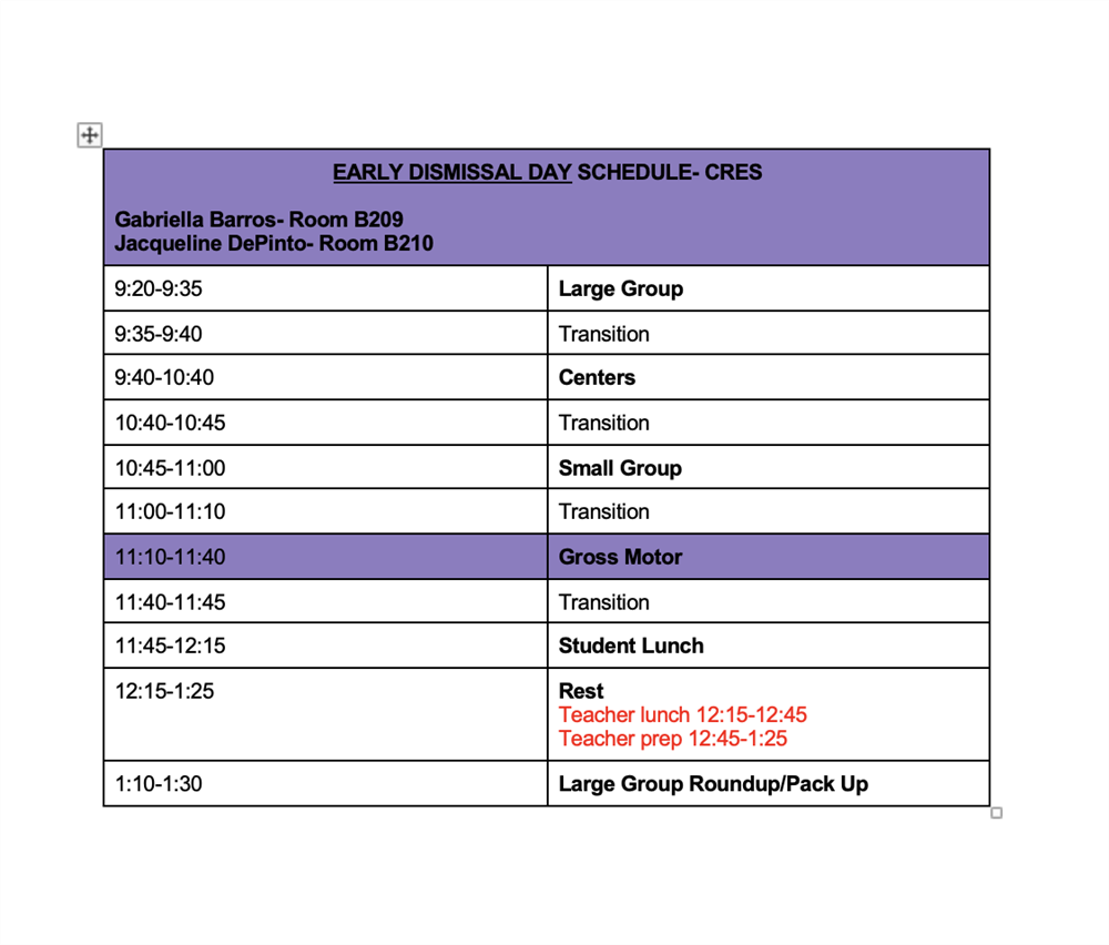 Early Dismissal